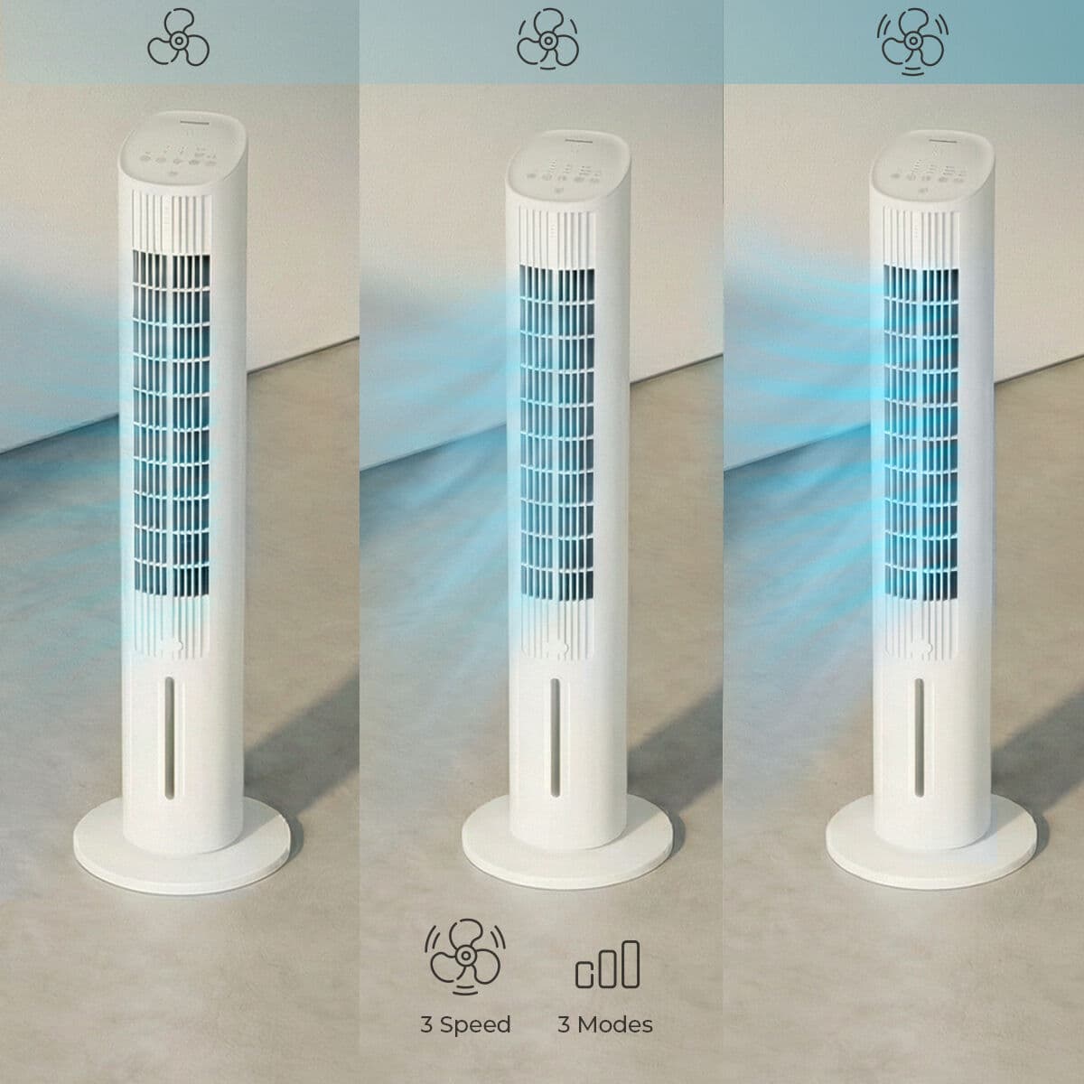Tragbarer Multifunktions-Turm-Luftkühler mit Fernbedienung Hushly InnovaGoods - Thumbnail 2