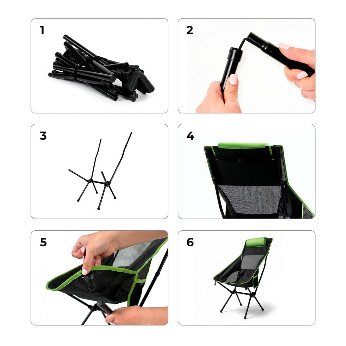 2-in-1 Faltbare Camping-Schaukelstuhl mit Tasche, Kissen und Tragetasche Trillow InnovaGoods - Thumbnail 8