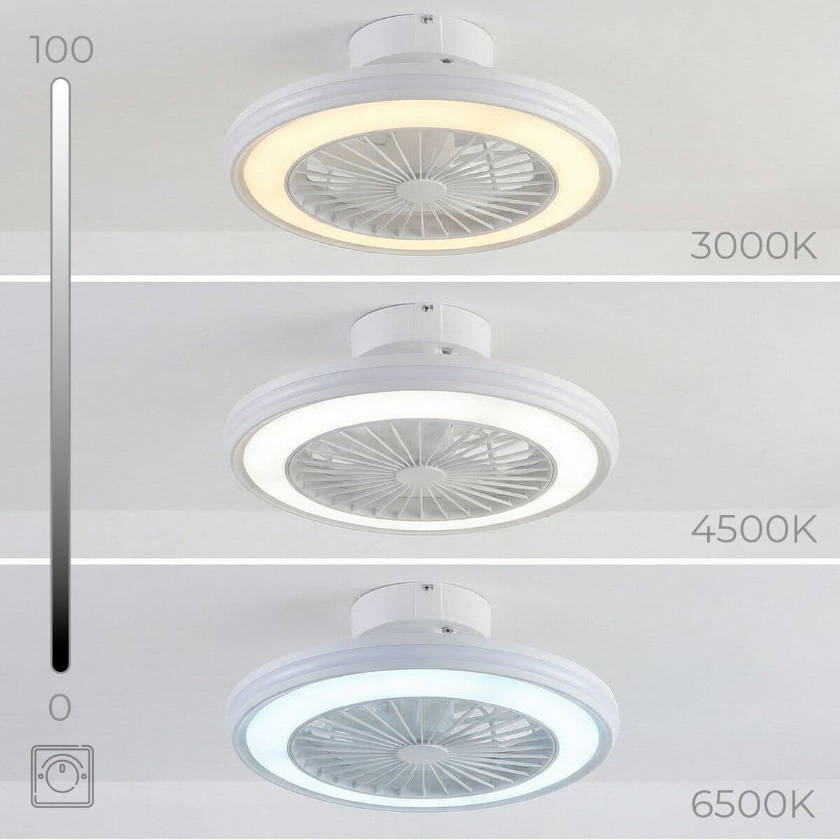 Deckenventilator mit RGB-LED-Licht, verdeckten Flügeln und Fernbedienung Nexory InnovaGoods - Thumbnail 3