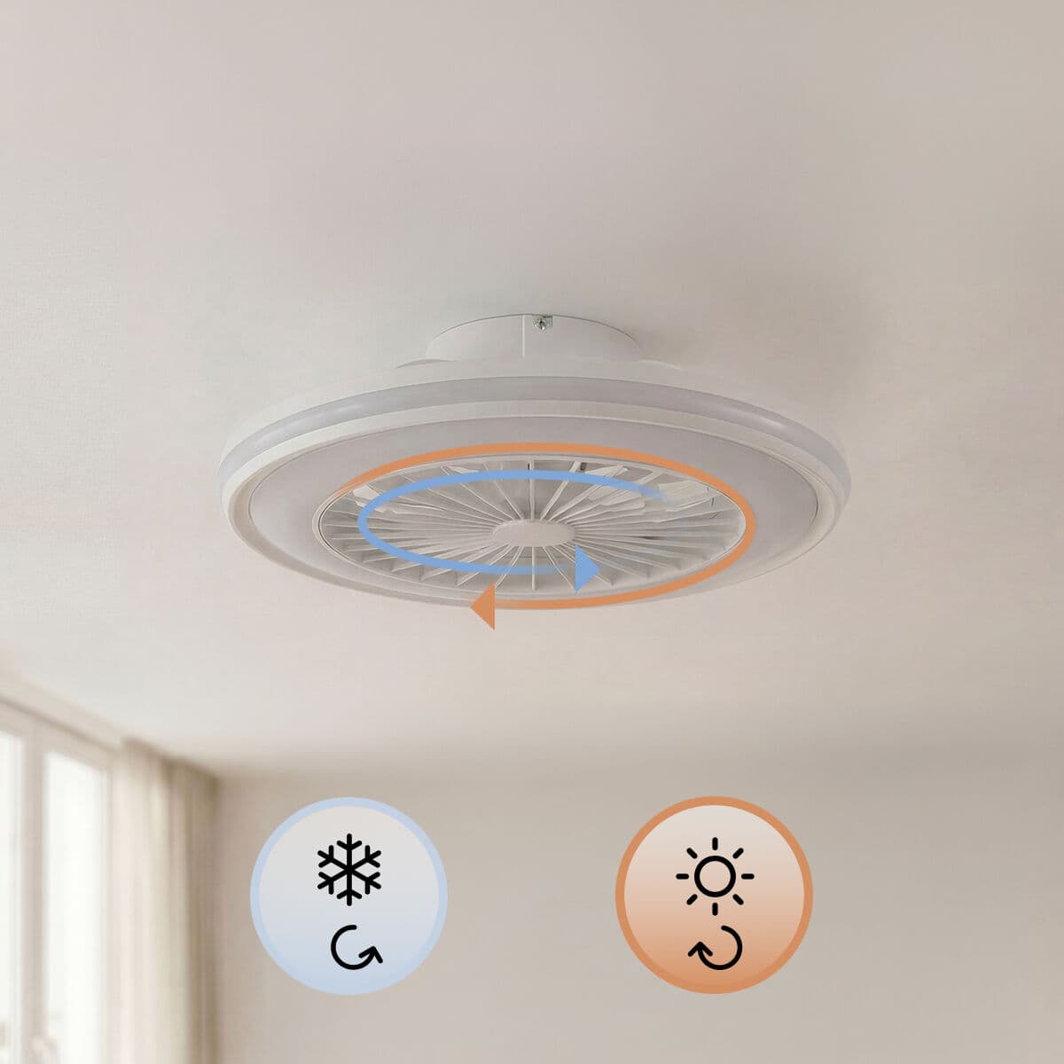 Deckenventilator mit RGB-LED-Licht, verdeckten Flügeln und Fernbedienung Nexory InnovaGoods - Thumbnail 4
