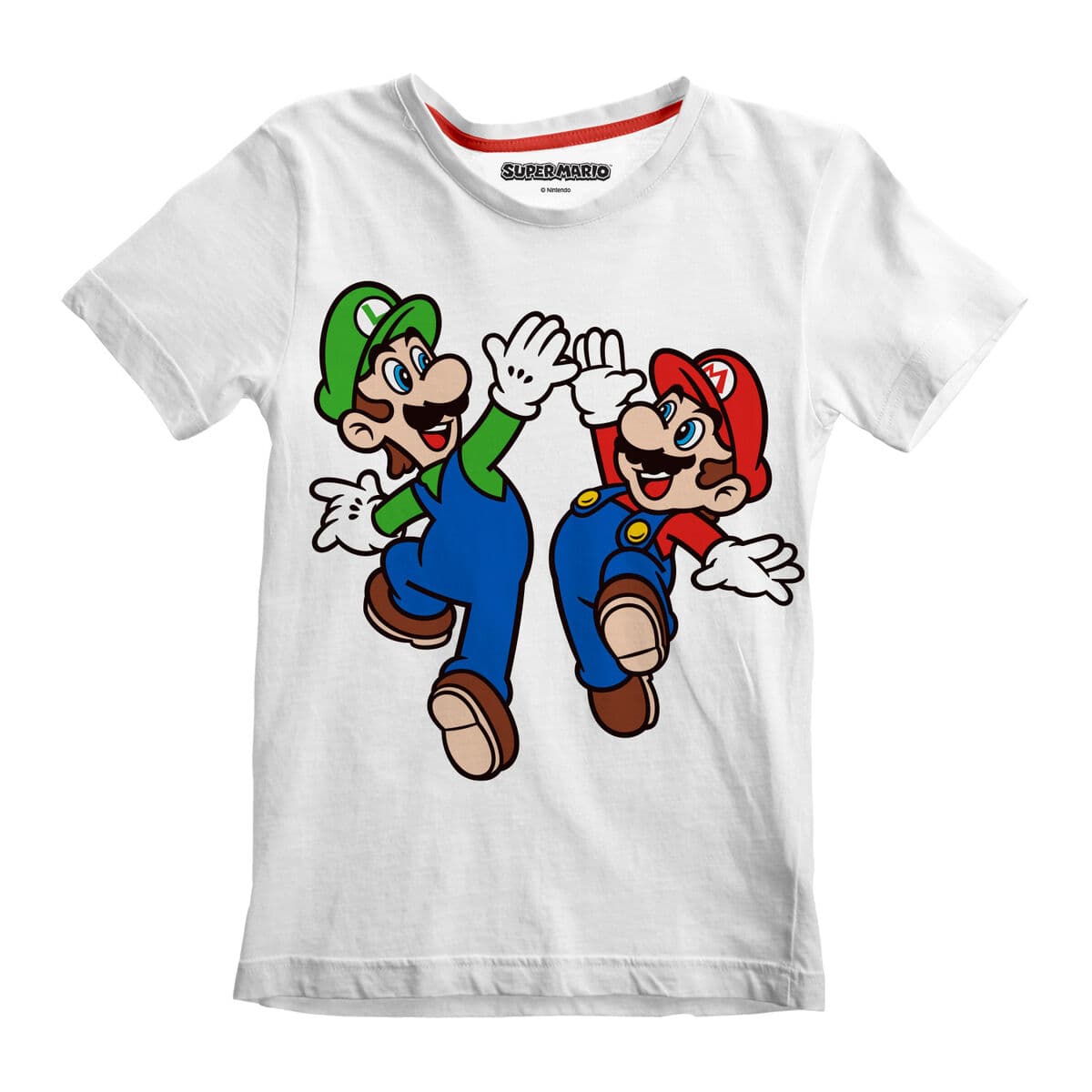 Kurzarm-T-Shirt für Kinder Super Mario Mario and Luigi Weiß — Bild 1