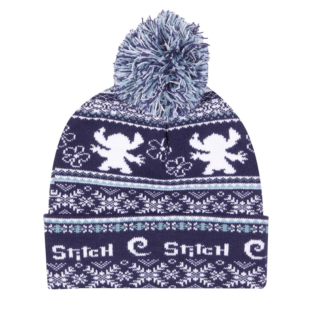 Hut Stitch Fair Isle Pom Beanie Marineblau — Bild 1