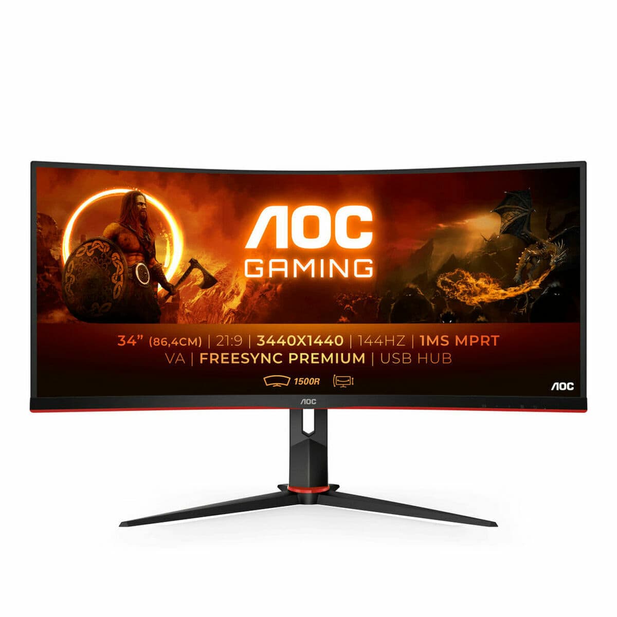 Monitor AOC CU34G2X/BK 34" HD LED — Bild 1
