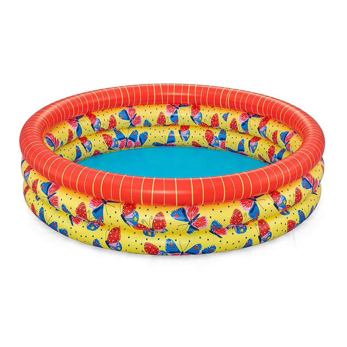 Bestway Aufblasbares Kinderbecken 3 Ringe Schmetterlinge 168x38 cm +2 Jahre Garten 51202 — Bild 1