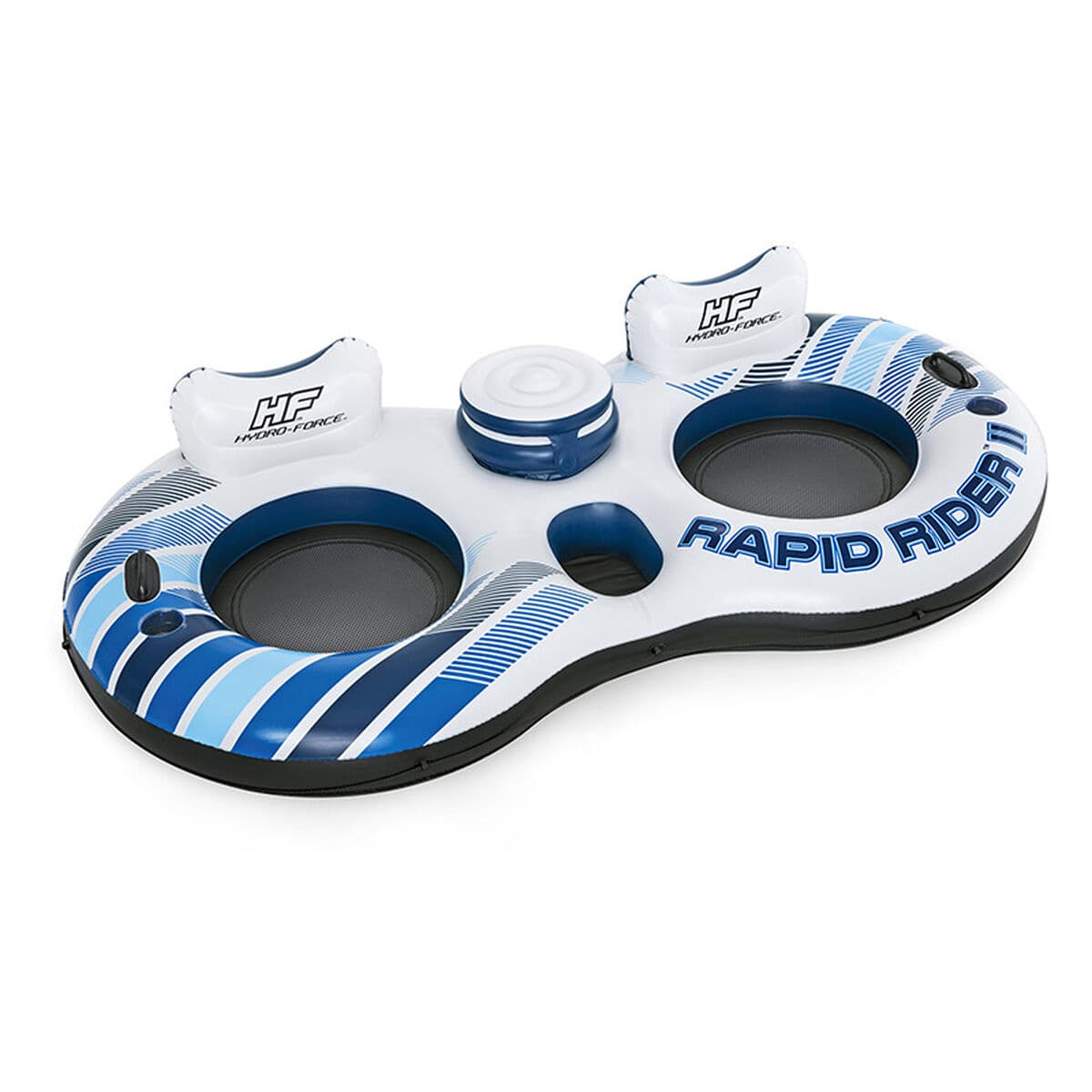 Bestway Doppel-Aufblasrad mit Griffen Rapid Rider 251x132 cm Strand und Pool 43113 — Bild 1