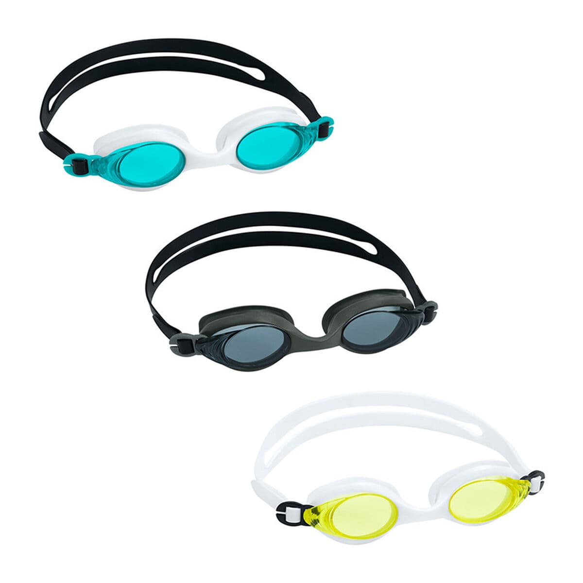 Bestway Kinder-Schwimmbrille, Silikonband, verschiedene Farben, Antibeschlag, +3 Jahre, Strand und Pool 21110 — Bild 1