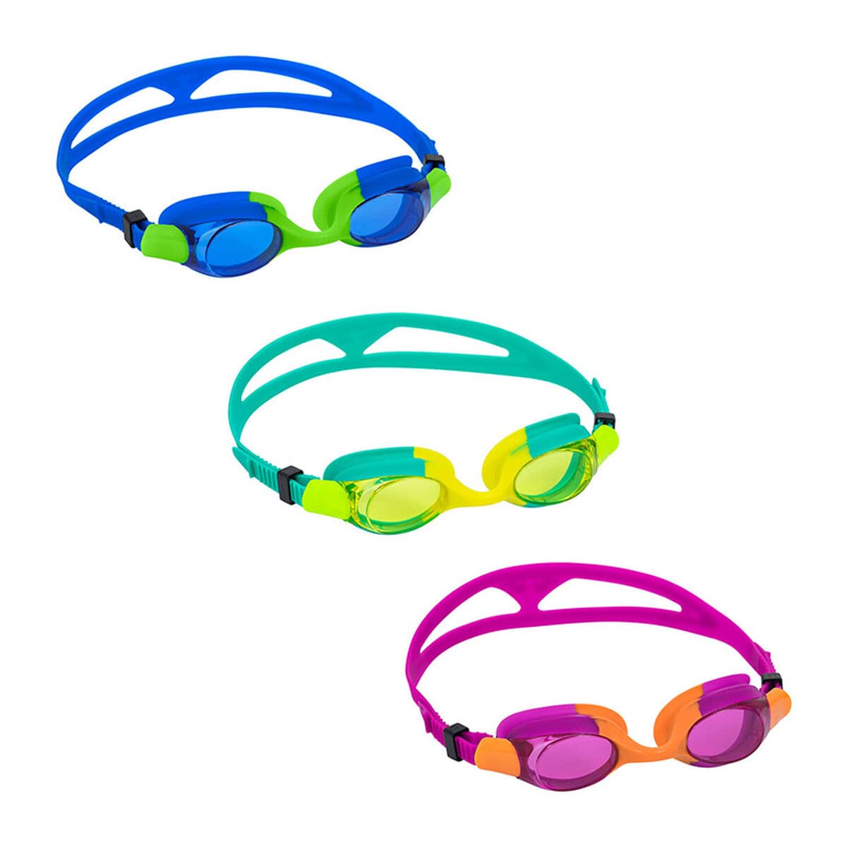 Bestway Silikon-Schwimmbrille Erwachsene, Anti-Fog, verschiedene Farben +14 Jahre Strand und Pool 21051 — Bild 1