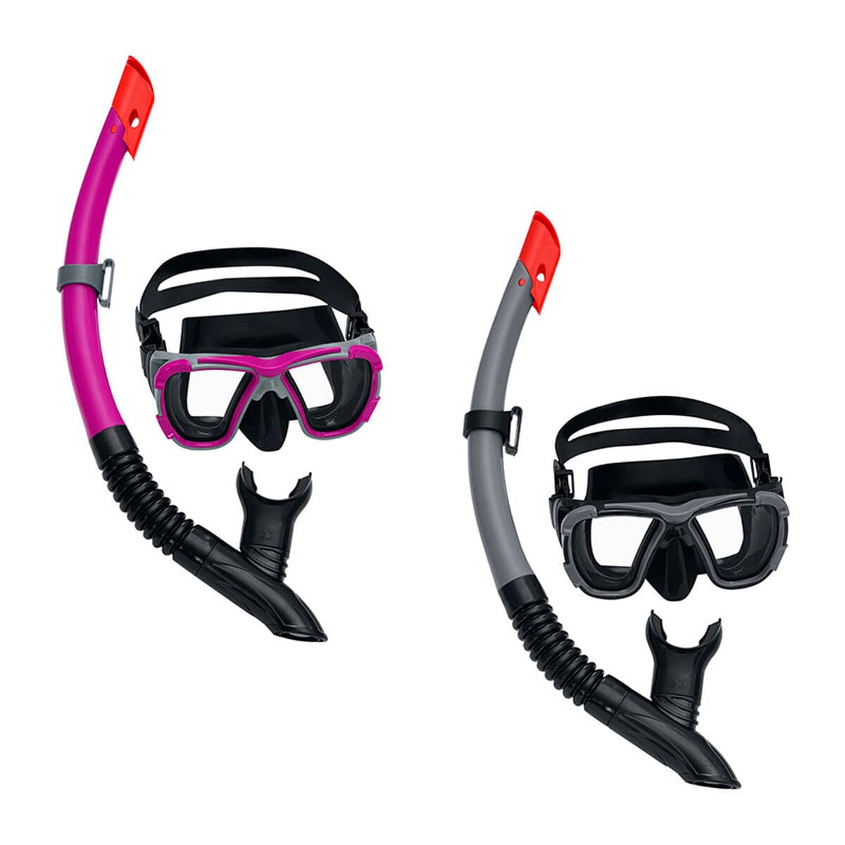 Bestway Erwachsenentauchmaske aus gehärtetem Glas, verschiedene Farben, Silikonband, +14 Jahre Strand und Pool 22057 — Bild 1