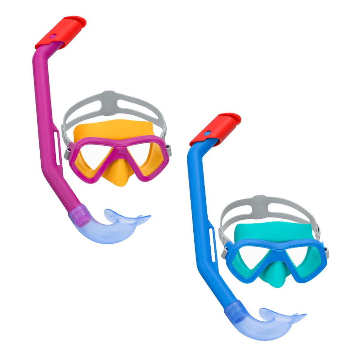 Bestway Set Maske und Schlauch Kinder Anatomischer Riemen Sortierte Farbe +3 Jahre Strand und Pool 24018 — Bild 1