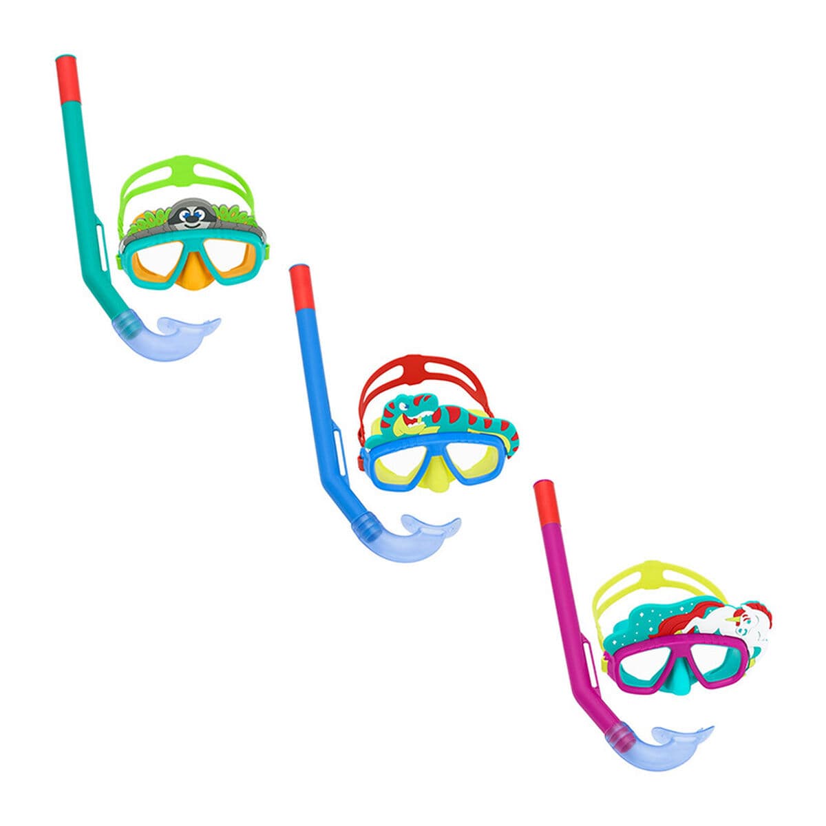 Bestway Set Maske und Rohr Erwachsener Auslassventil Sortierte Farben +14 Jahre Strand und Pool 24053 — Bild 1