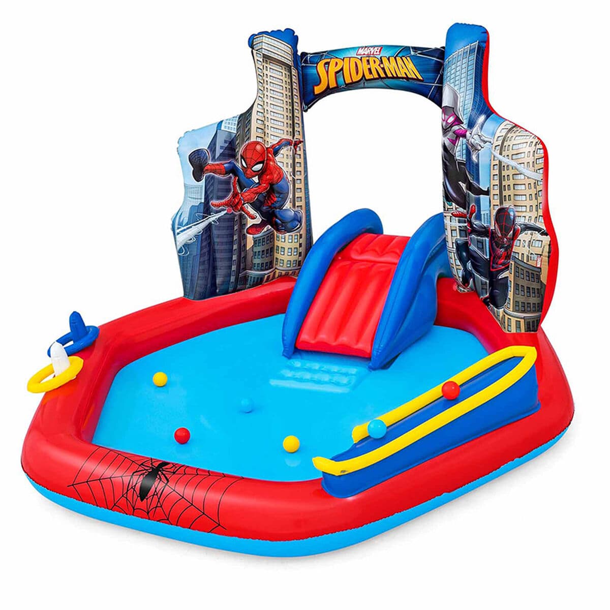 Bestway Aufblasbarer Spielplatz Pool Spiderman 211x206x127 cm +2 Jahre Garten 98793 — Bild 1
