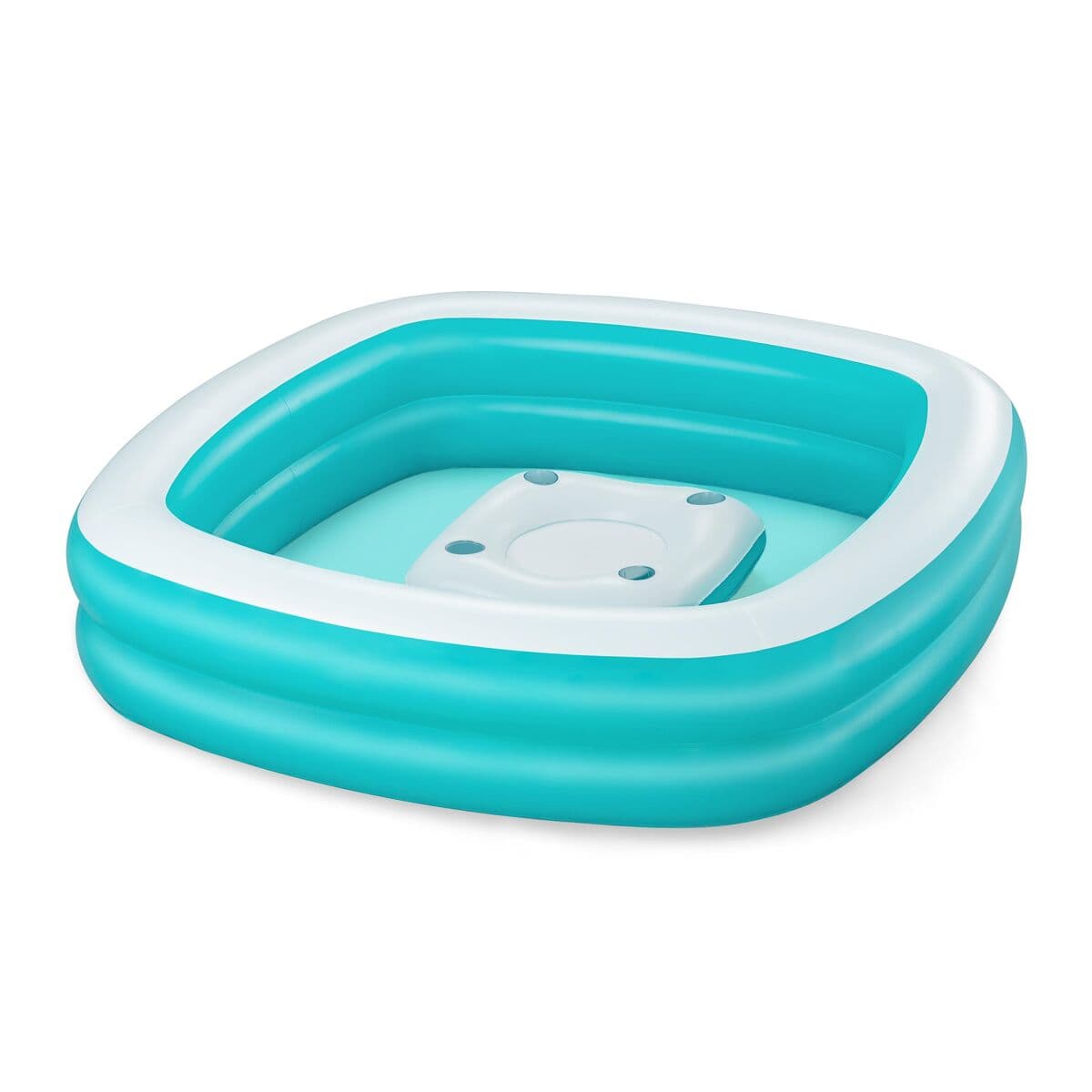 Bestway Aufblasbares Kinderbecken 2 Kammern Family Schwimmtafel 218x218x48 cm +6 Jahre — Bild 1