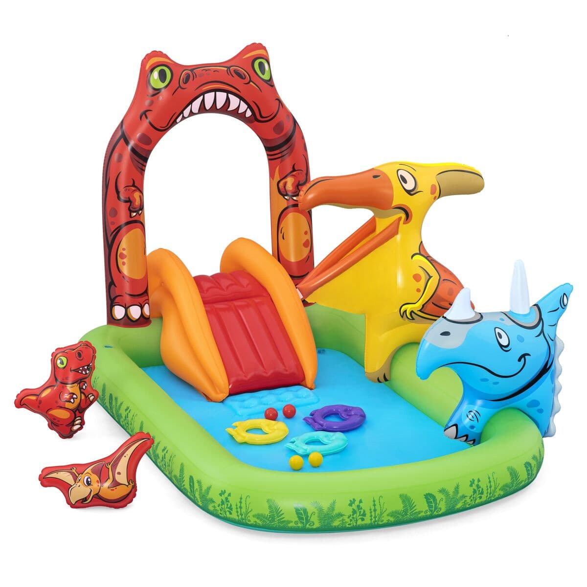 Bestway Aufblasbares Dinosaurier Spielpool 241x140x137 cm +3-6 Jahre Garten 53160 — Bild 1