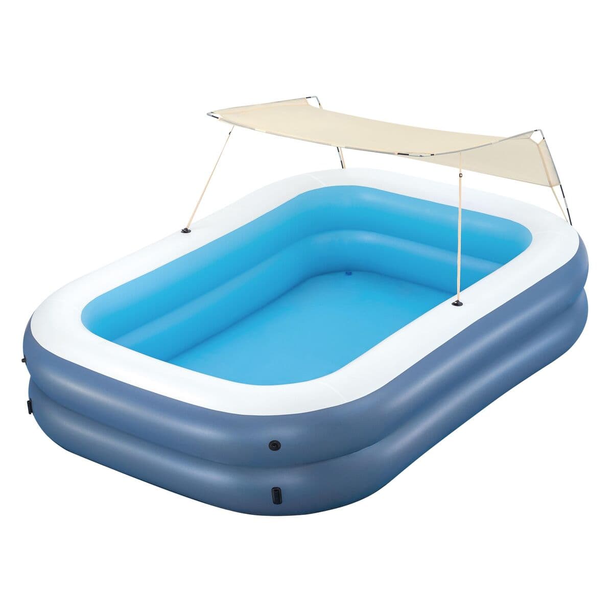 Bestway Aufblasbare Pool 2 Kammern Rechteckig mit Dach 254x178x140 cm +6 Jahre 54449 — Bild 1