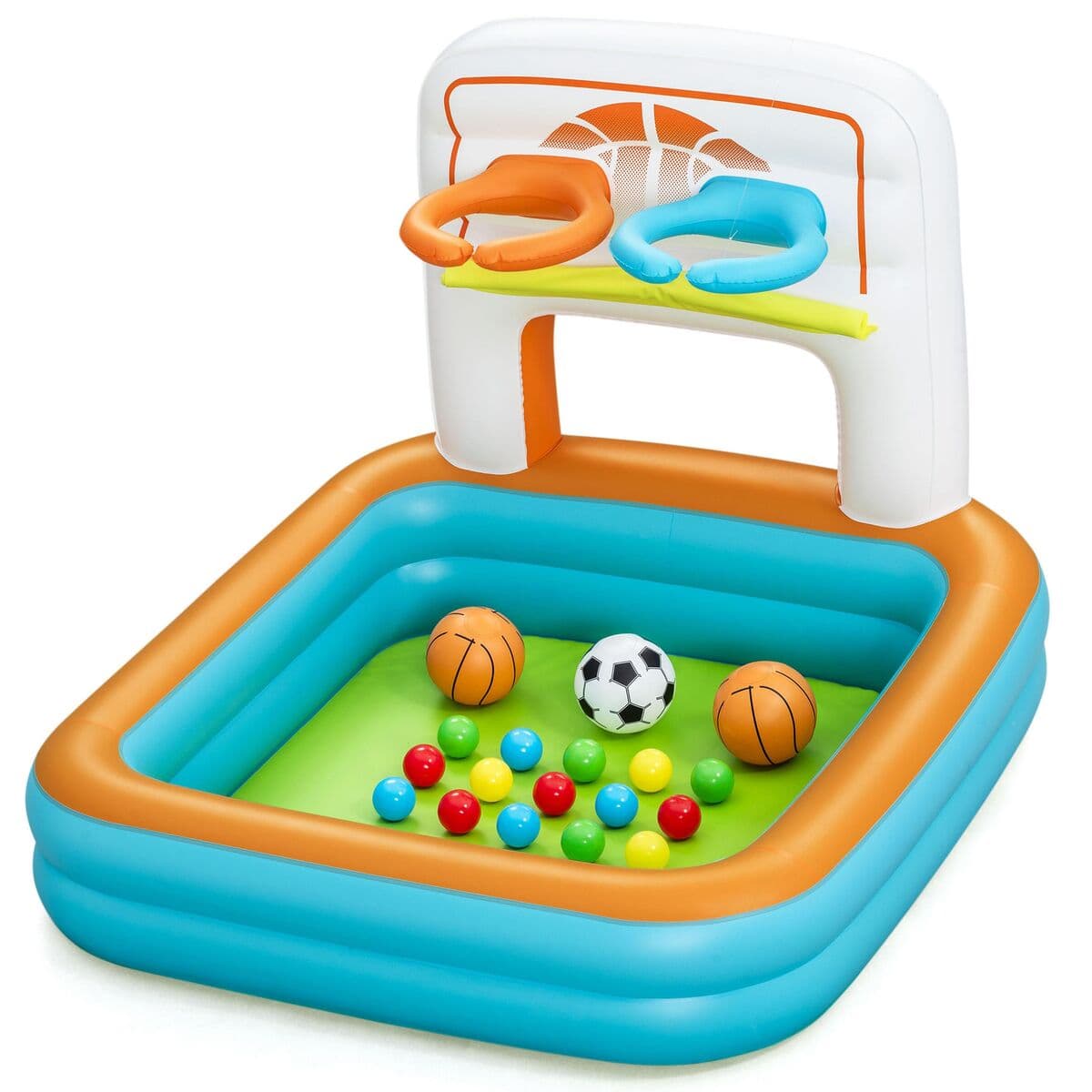 Bestway Aufblasbare Kinderpool mit Körben und Bällen 120x107x84 cm +2 Jahre Garten 52728 — Bild 1