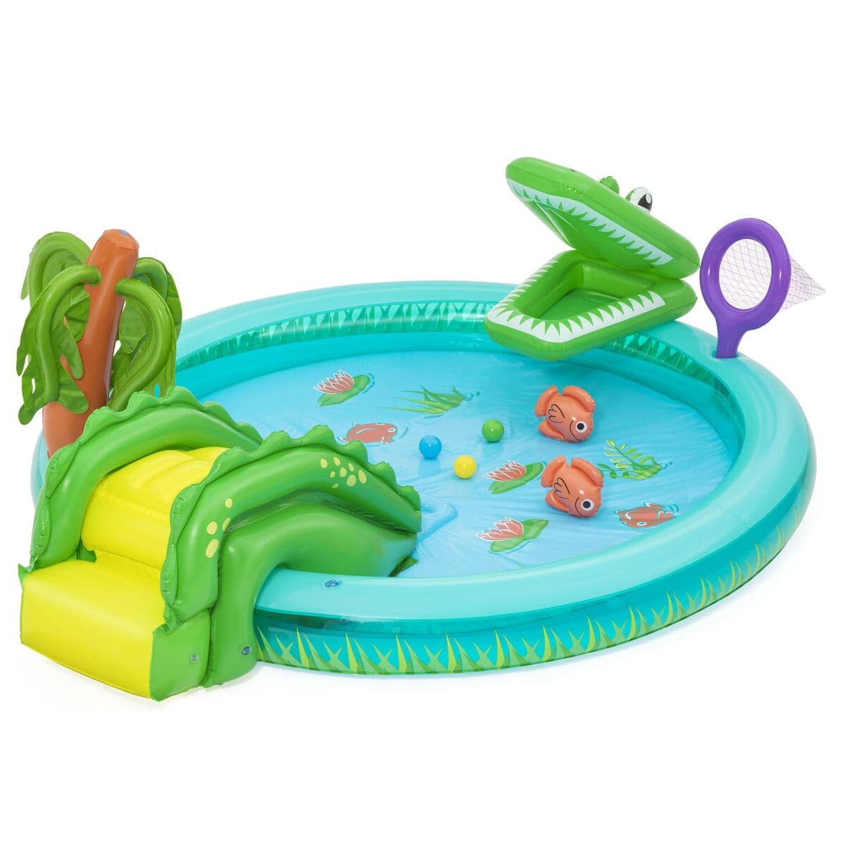 Bestway Aufblasbares Spielzeugbecken Krokodil 224x181x72 cm +2 Jahre Garten 53166 — Bild 1