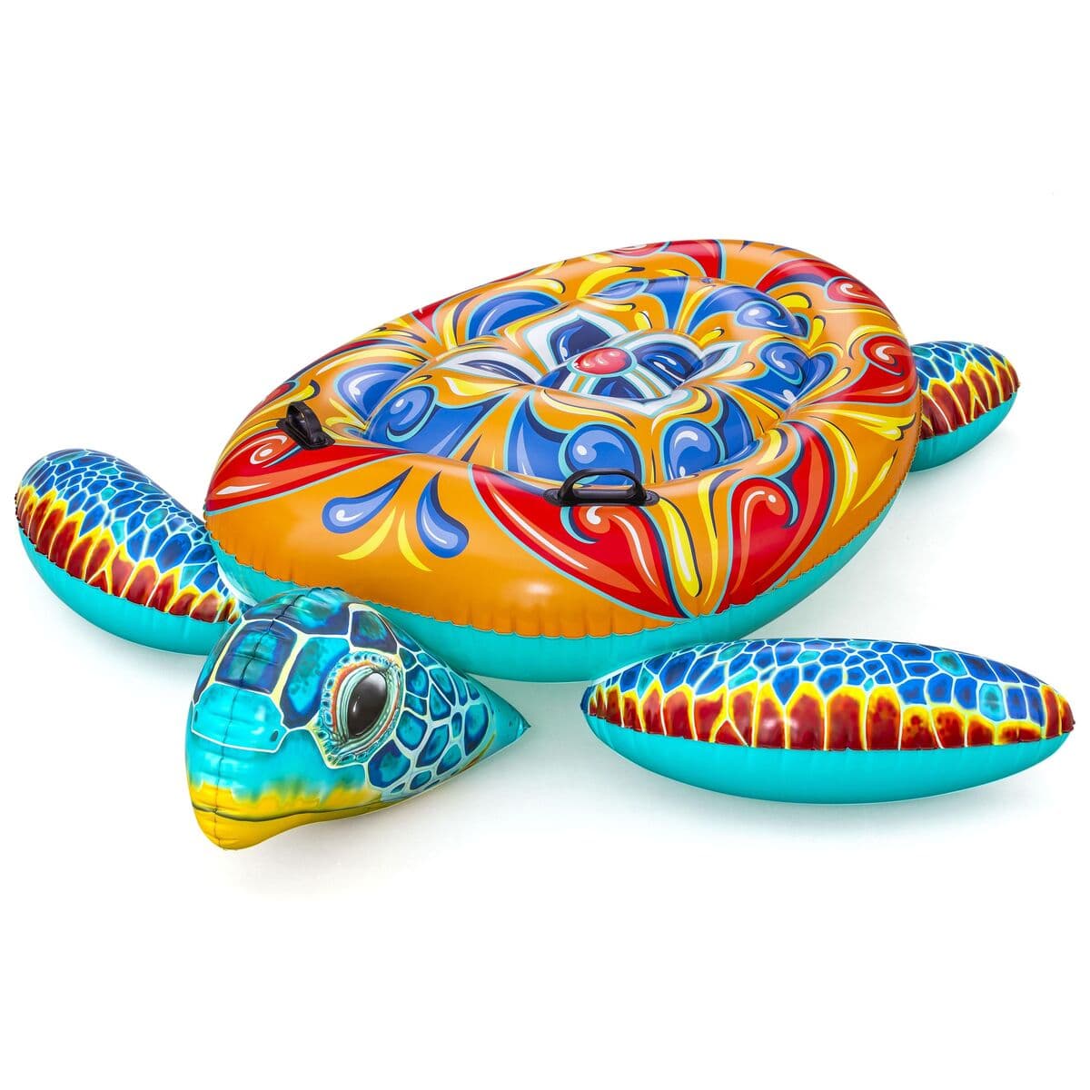 Bestway Aufblasbare Schildkröte Mediterran mit Griffen 183x173 cm +3 Jahre Strand/Pools 41523 — Bild 1