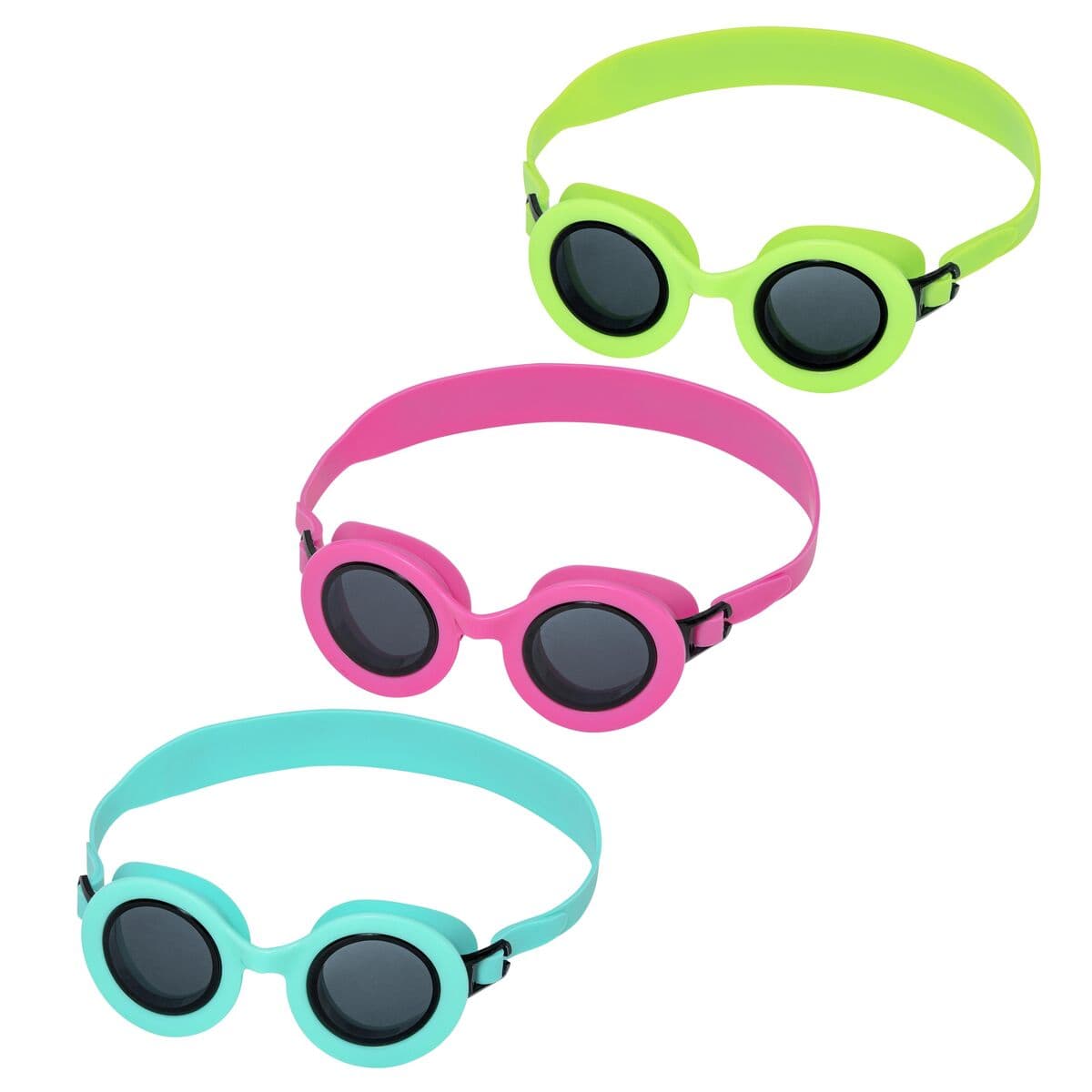 Bestway Schwimmbrille Silikonband Junior Antibeschlag Farbauswahl +3 Jahre Strand Pool 21178 — Bild 1