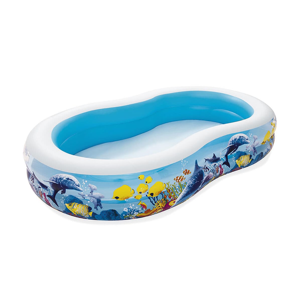 Bestway aufblasbares Pool 2 Kammern Meeresboden 262x157x46 cm +3 Jahre Garten 54118 — Bild 1