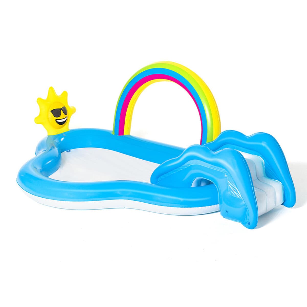 Bestway Aufblasbarer Pool Regenbogen Spielplatz 257x145x91 cm +2 Jahre Garten 53092 — Bild 1