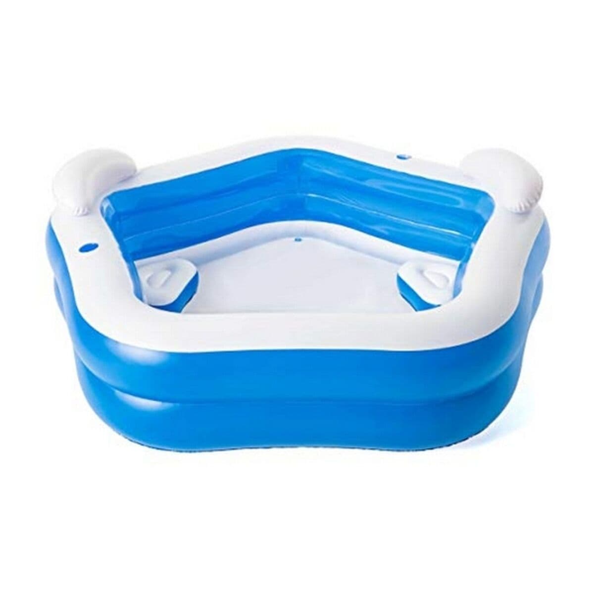 Bestway Aufblasbares Zweikammer-Schwimmbecken Family 213x206x69 cm +6 Jahre Garten 54153 — Bild 1