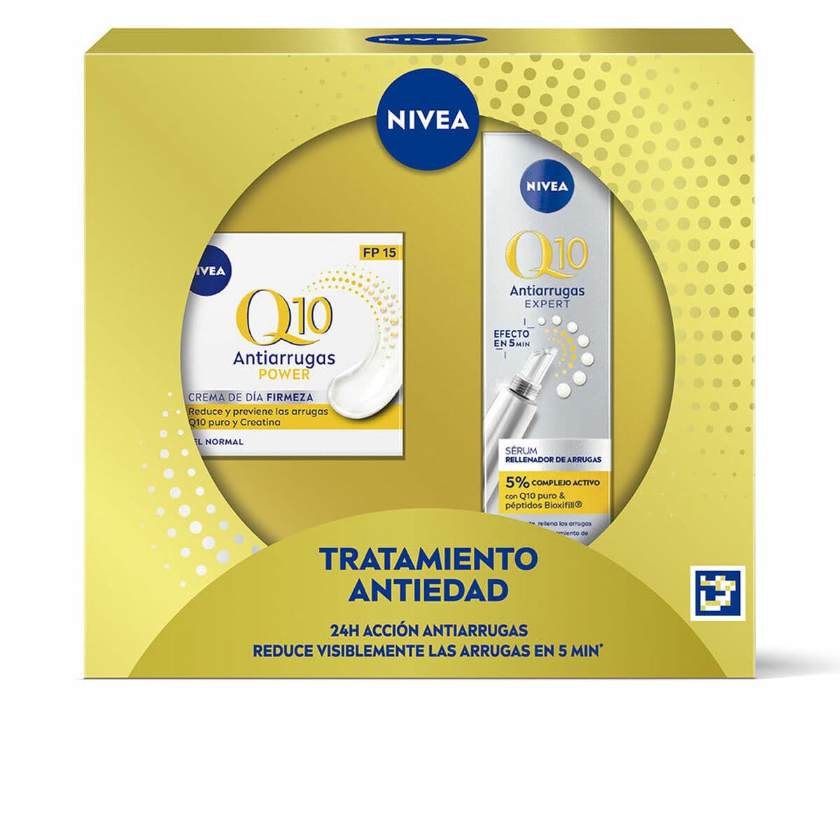 Set mit Damenkosmetik Nivea Q10 ANTI-ARRUGAS Anti-Aging Q10 2 Stücke — Bild 1