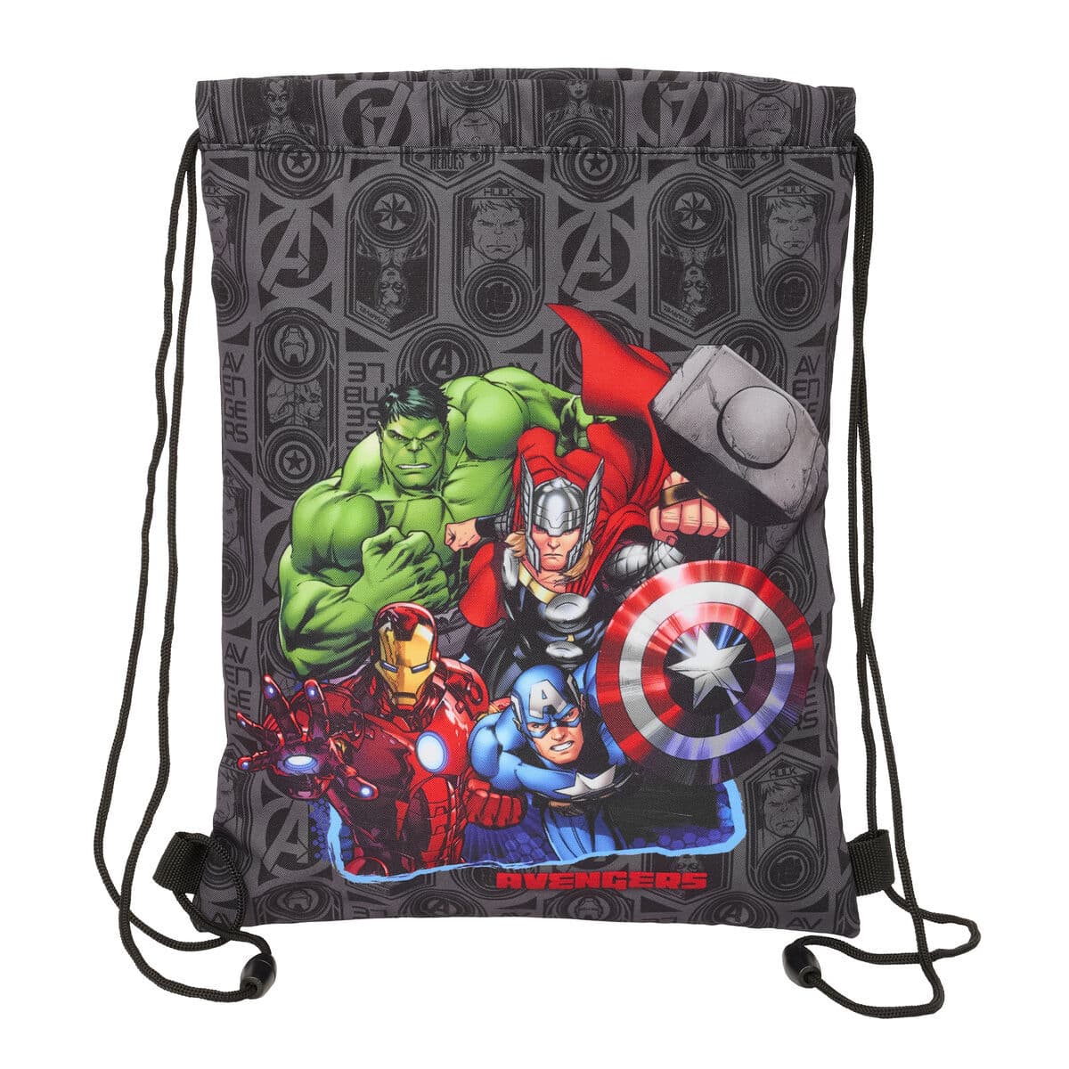 Rucksacktasche mit Bändern The Avengers Vendetta Schwarz 26 x 34 x 1 cm — Bild 1