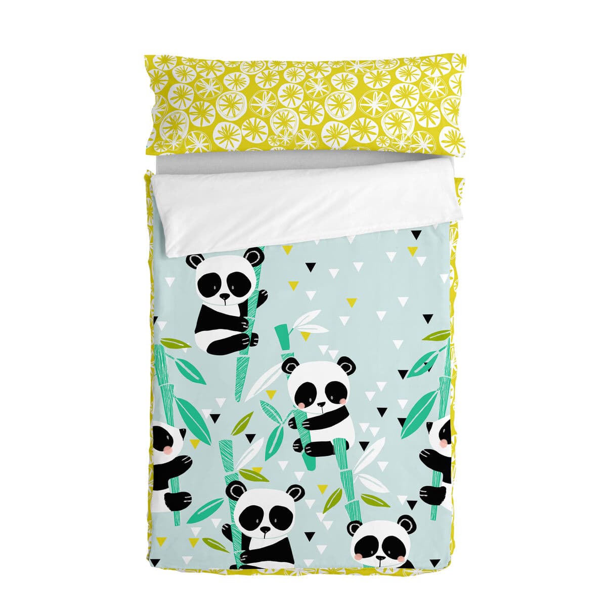 Bettbezug mit Füllung HappyFriday Moshi Moshi Panda Garden Blue Blau 42 x 20 x 50 cm — Bild 1