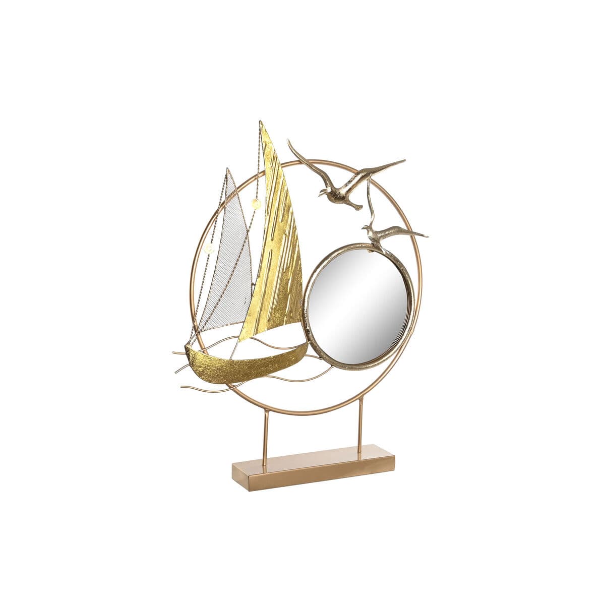 Deko-Figur DKD Home Decor Spiegel Gold Metall Mediterraner (53 x 9 x 67 cm) — Bild 1