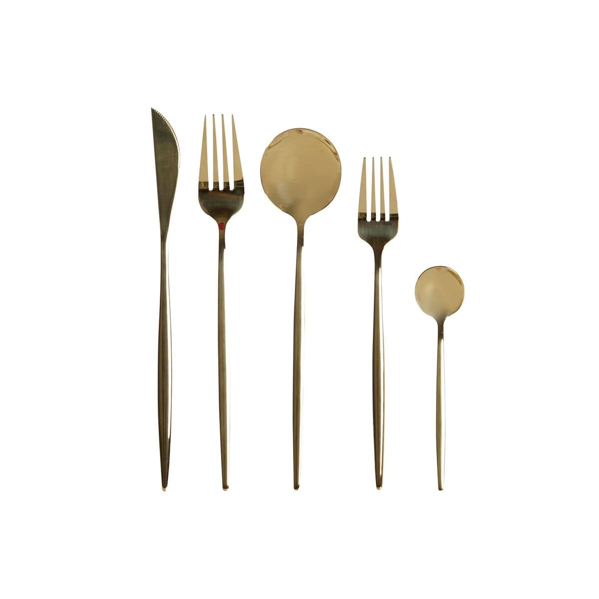 Besteck DKD Home Decor Gold Edelstahl 3 x 1,5 x 13 cm 20 Stücke — Bild 1