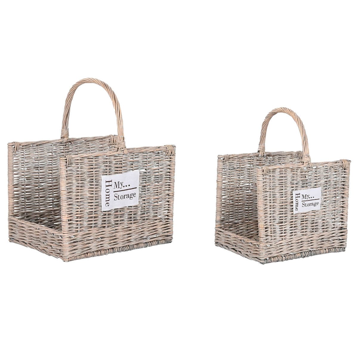 Brennholzträger Home ESPRIT natürlich korb 47 x 35 x 54 cm (2) — Bild 1
