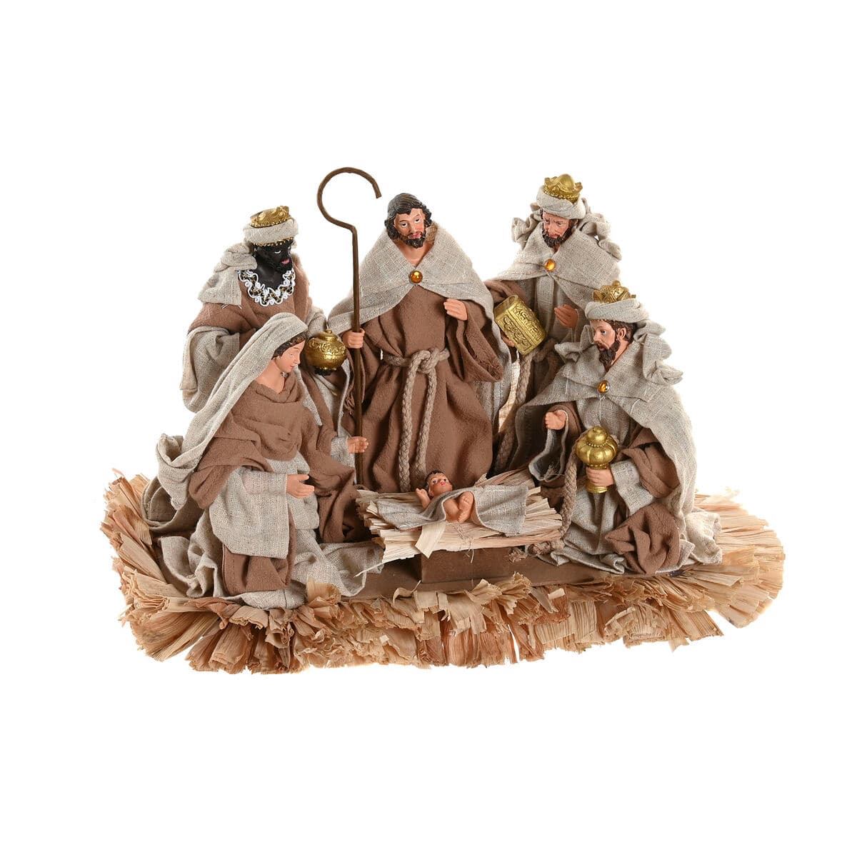 Weihnachtskrippe Home ESPRIT Braun Beige Harz Aluminium 40 X 24 X 23,5 CM — Bild 1