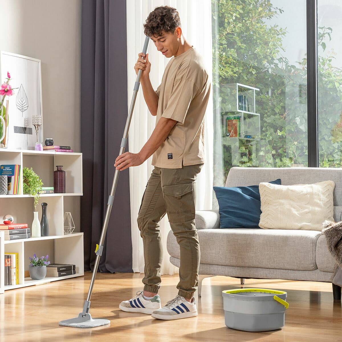 Selbstreinigender Drehmopp mit zweiteiligem Eimer Selimop InnovaGoods — Bild 1