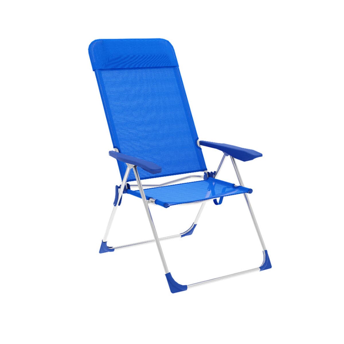 "Marbueno Klappstuhl 5 Positionen Aluminium mit blauem Kissen Strand und Pool 69X58X109 cm 10249" — Bild 1
