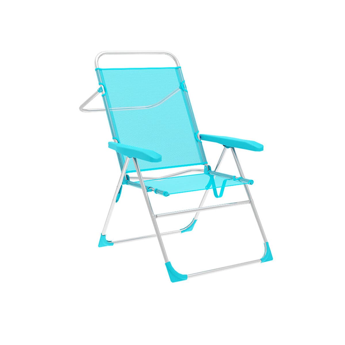 Marbueno Klappstuhl 5 Positionen Aluminium Aquamarin Strand und Pool 59X61X97 cm 10310 — Bild 1