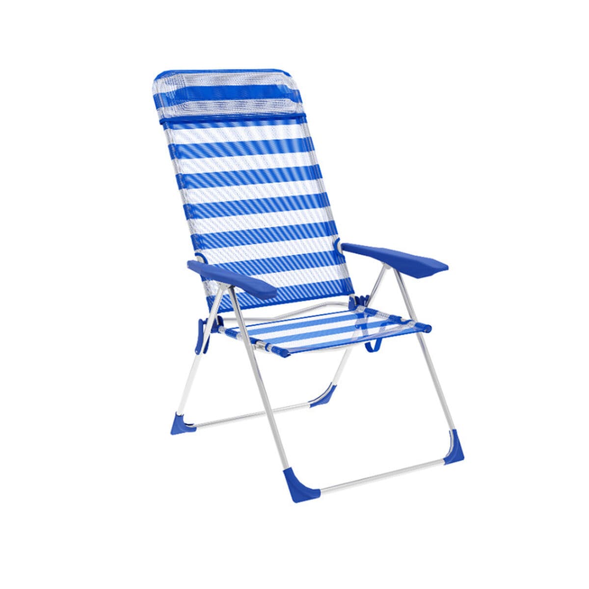 Gepolsterte Campingstuhl Marbueno Blau Weiß 69 x 110 x 58 cm — Bild 1