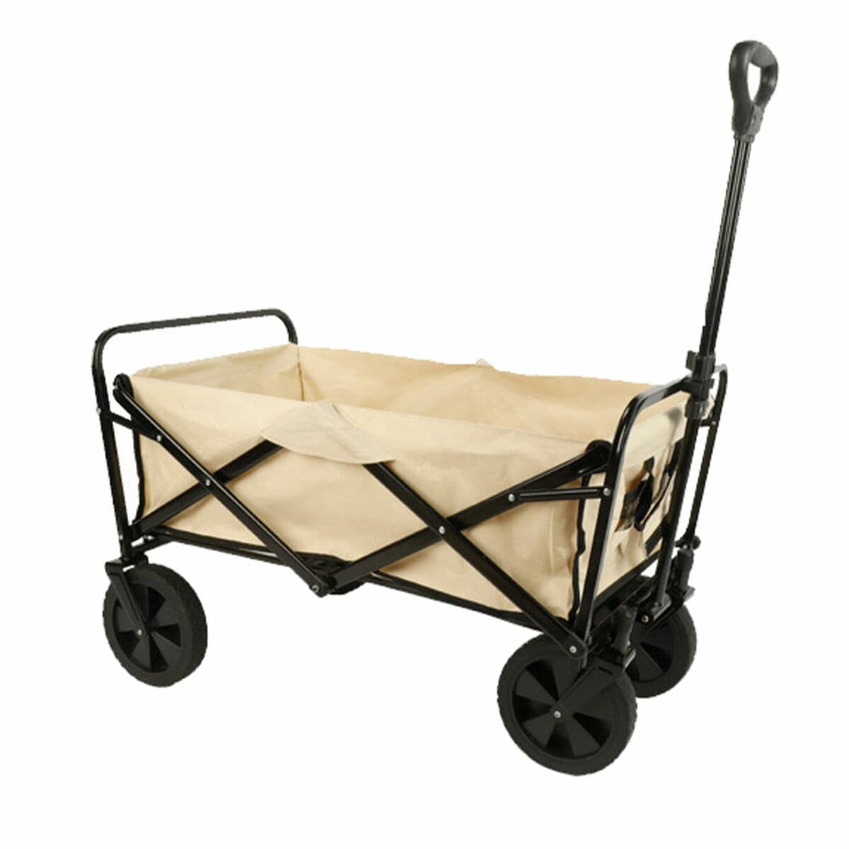 Marbueno Faltbarer Multiuswagen Stahl 150 KG Beige Garten, Strand, Camping 86X50X59 cm — Bild 1