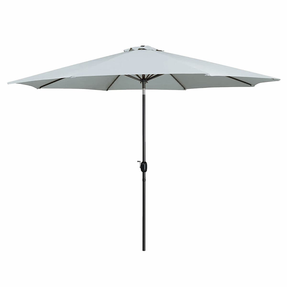 Marbueno Sonnenschirm Stahl 8 Streben D300 cm Polyester Weiß Garten, Pool, Terrasse — Bild 1