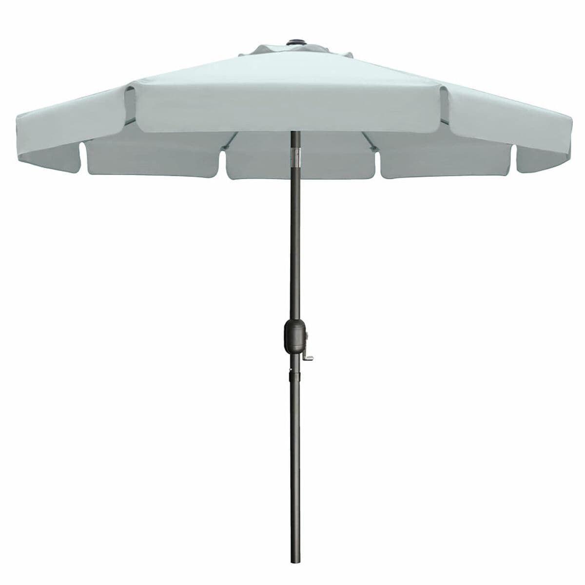 Marbueno Sonnenschirm Stahl 8 Streben D300 cm Polyester Weiß Garten, Pool, Terrasse — Bild 1