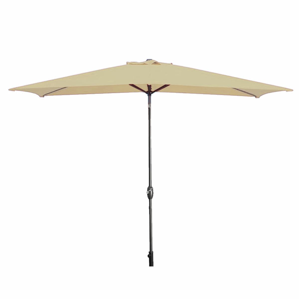 Marbueno Sonnenschirm Stahl 8 Streben 200x300 cm Polyester Braun Garten 10492 — Bild 1