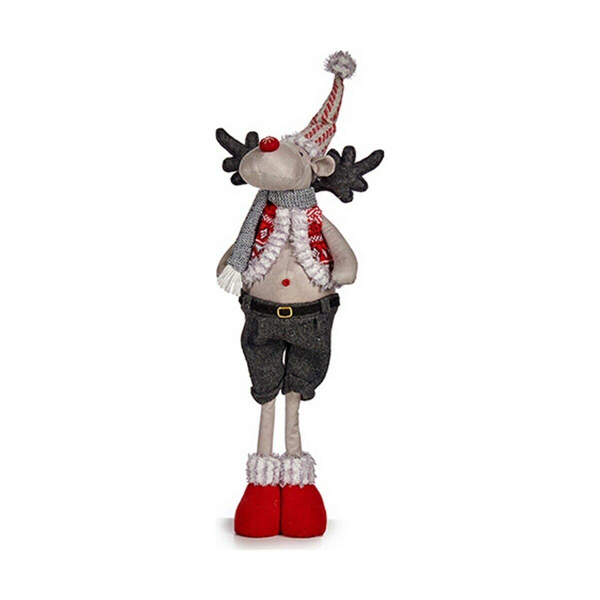 Weihnachts-Rentier Krist+ FG09-PX21383A Rot Grau 13 x 65 x 18 cm — Bild 1