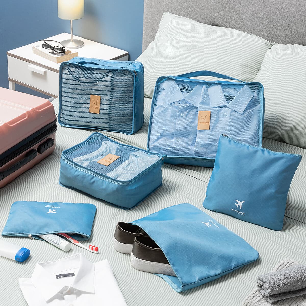 Ordnungssäcke für Koffer Luggan InnovaGoods 6 Stücke — Bild 1
