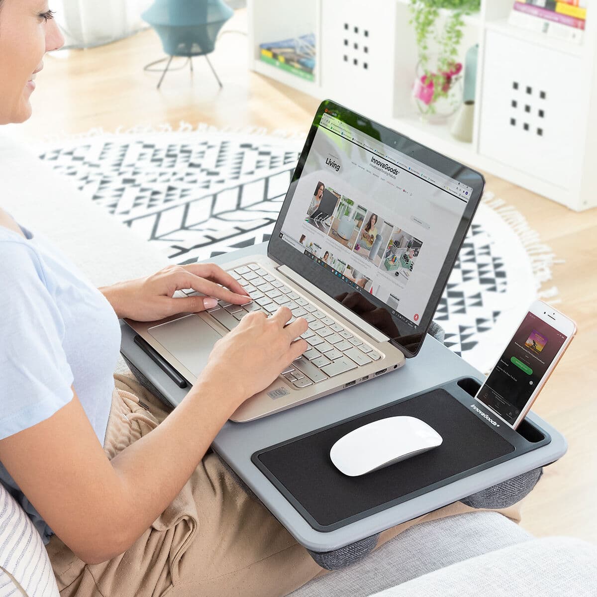 Laptop-Tisch mit XL-Kissen Deskion InnovaGoods — Bild 1