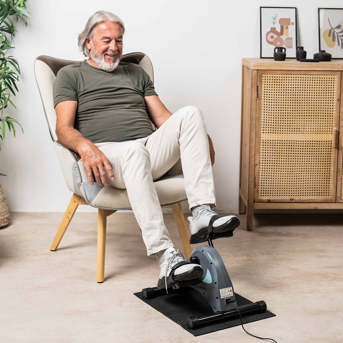Elektrisch Unterstützter Pedaltrainer für Arme und Beine mit Matte und Fernbedienung Velora 3000 InnovaGoods — Bild 1